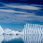 Blue Ice, Blue Sky and waves